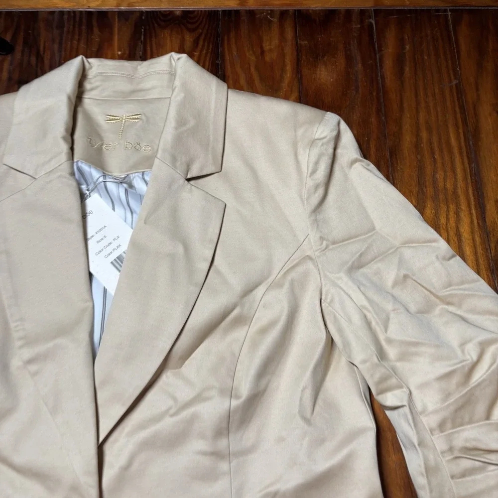 Tyler Boe Taylor Blazer Jacket Tan Flax New Sz 6 A1375